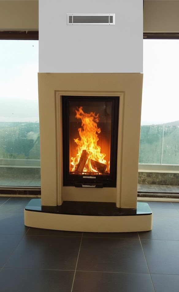 Mermer Giydirmeli Küp Şömine BŞO25