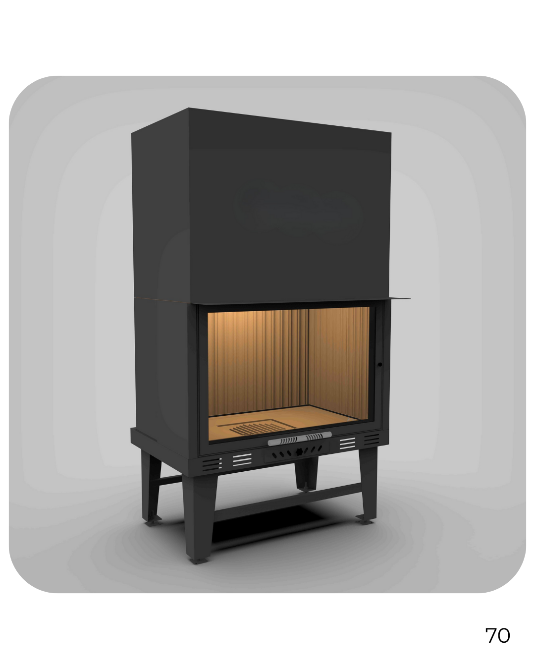 70 cm Düz Çelik Asansörlü Hazne BŞH70