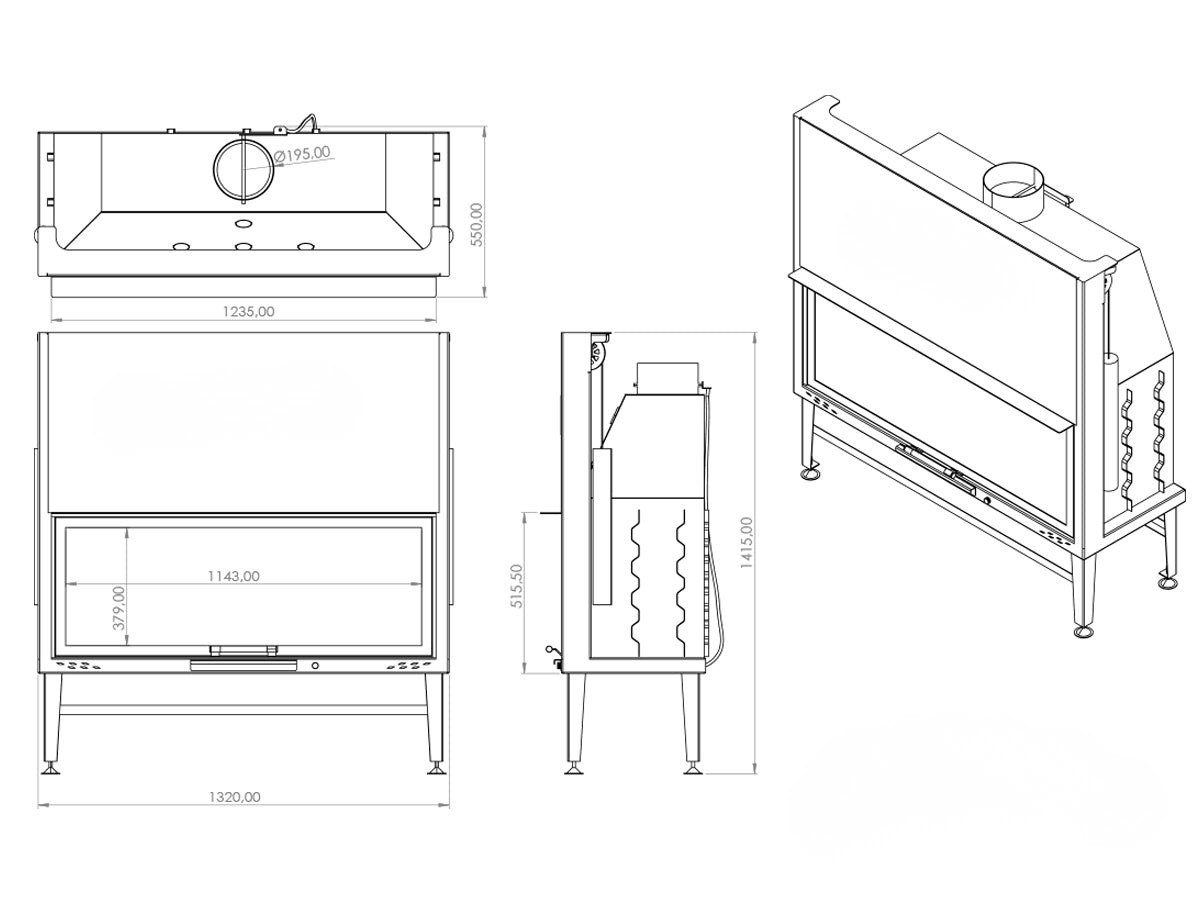 Elegance Düz Açık 130 cm