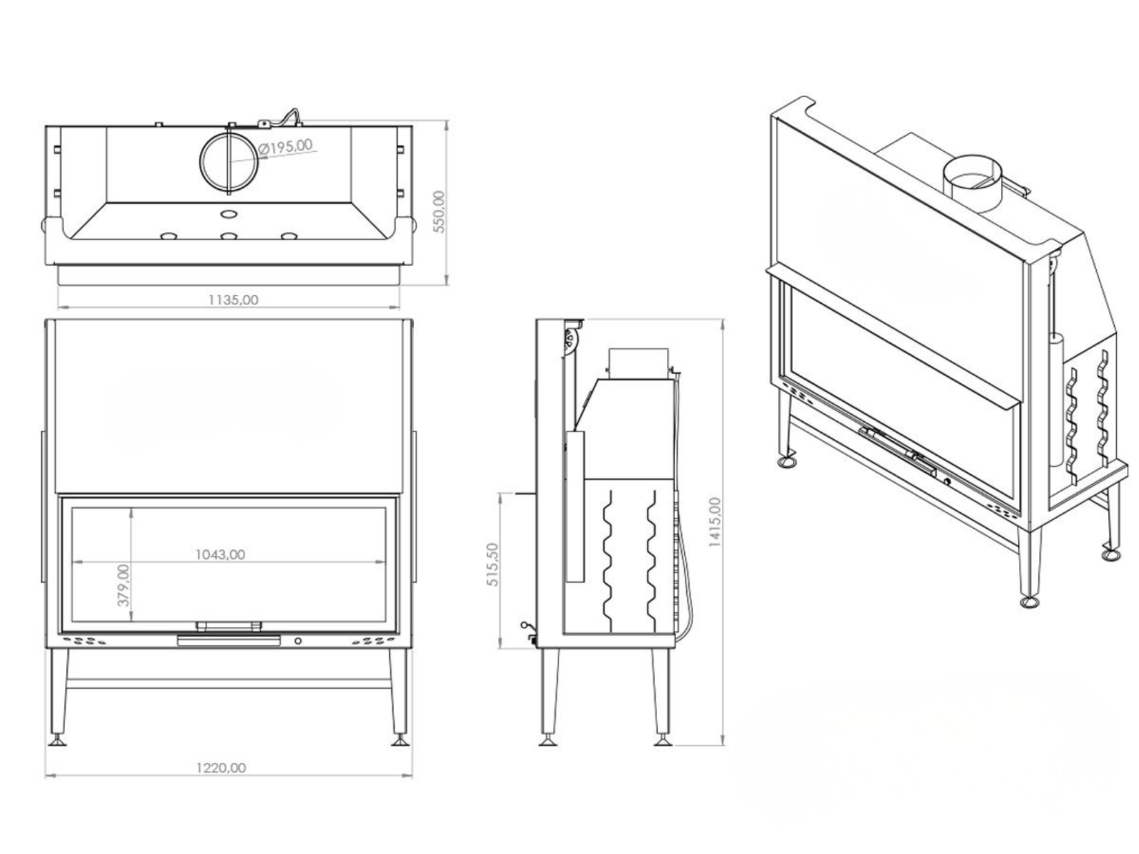 Elegance Düz Açık 120 cm