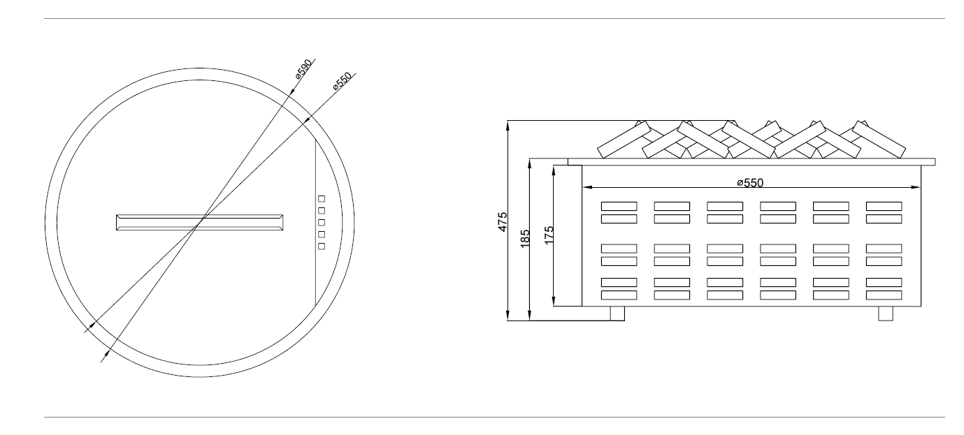 Flameline Vasko V55 Buharlı Elektrikli Şömine