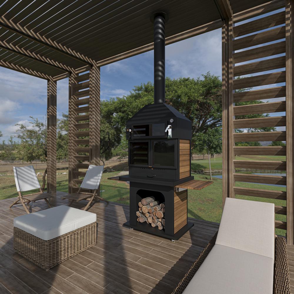 Fırınlı Tezgahsız Metal Barbekü 90 cm BŞB04