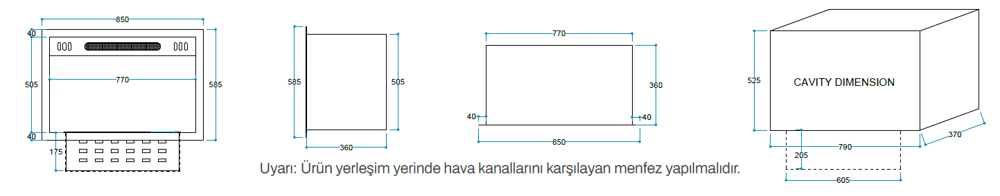 Flameline Vudlas VDK Serisi 60 cm Buharlı Elektrikli Şömine