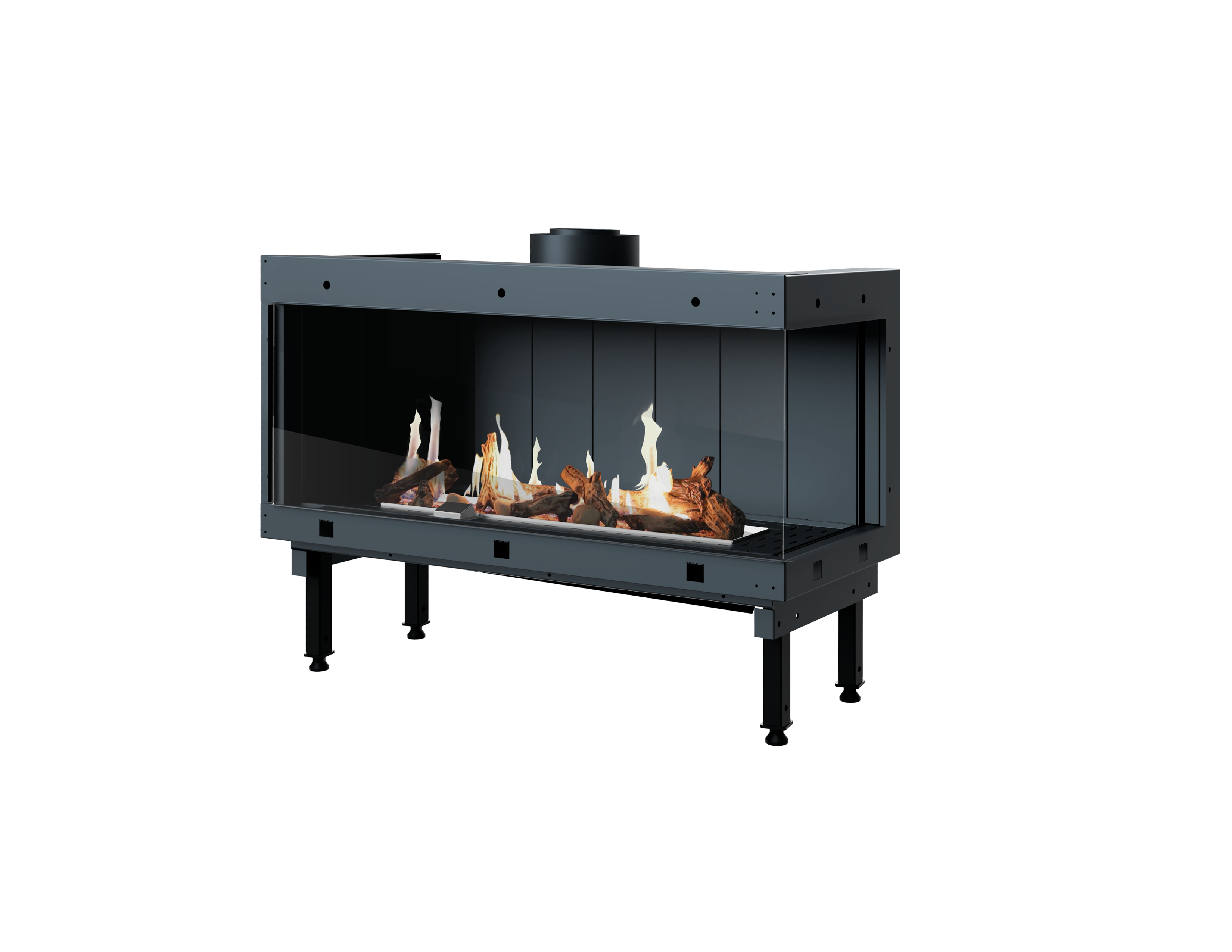 Mira RS Sağ Açık L Tipi Doğalgazlı Şömine BŞDM04